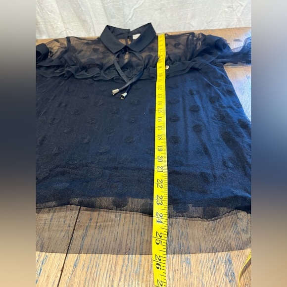 Rinascimento – Sheer Polka Dot Ruffle Blouse (Size M) - Picture 4 of 10